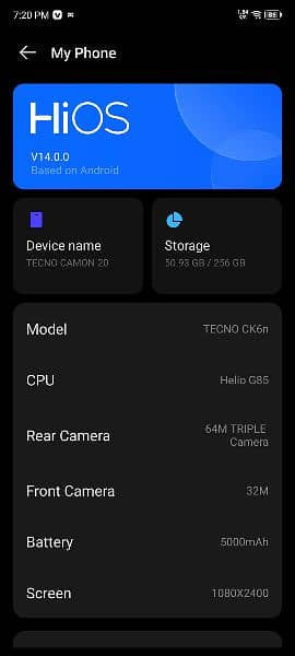 Techno Camon 20 8+8 256GB 6