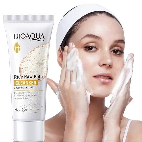 Bioaqua Rice Raw Pulp Cleanser / Face Wash (100g) 0