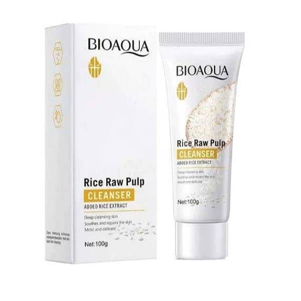 Bioaqua Rice Raw Pulp Cleanser / Face Wash (100g) 1