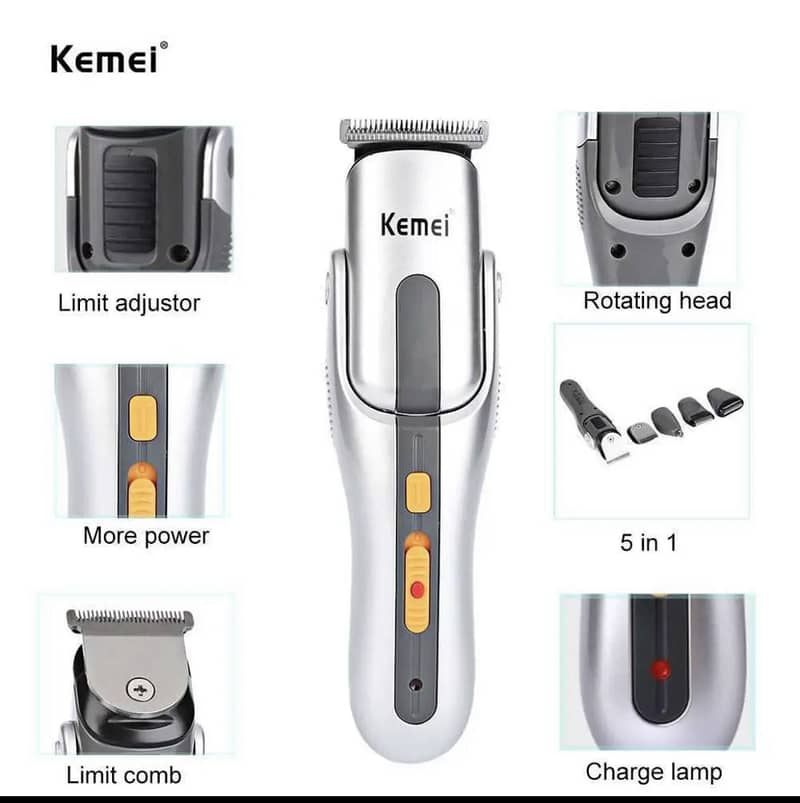 Kemei km 3590  Original 5 in 1 Trimmer Shaver Nose Trimmers O344-433O 2