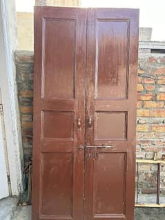 Wood door double pala