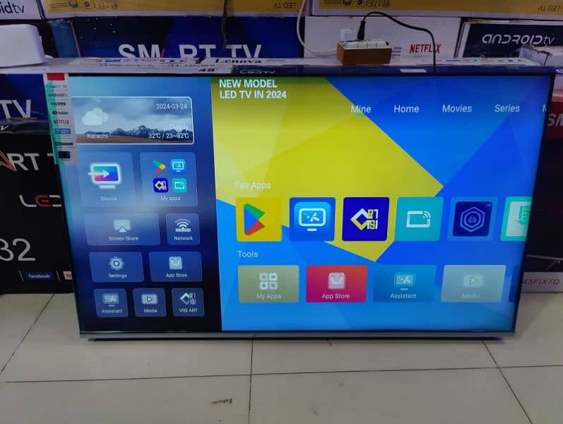 Smart Led Tv 65" 75" 85" Android UHD Bezeless Design New Models 2024 10