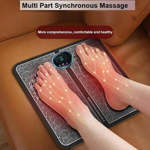 EMS Foot Massager Mat Electric + Mini Body Massager Combo Pack of 2 5