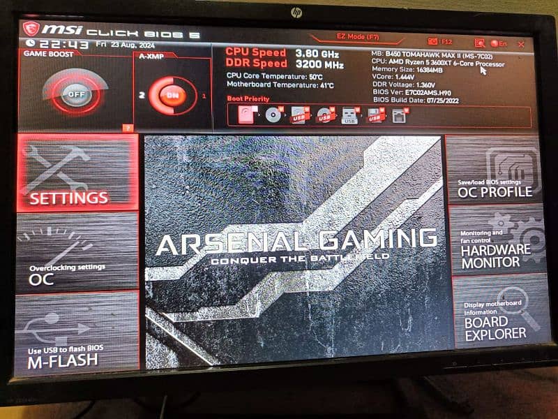 Gaming PC RYZEN 5 3600 XT WITH TOMAHAWK B450 MAX II 4