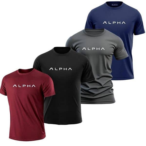 4 Pcs Dri Fit printed T Shirt For Men 1