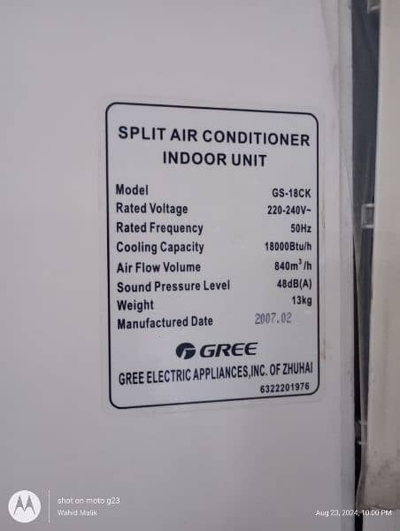 Gree Air Conditioner 1.5 Ton 2