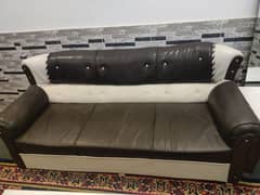 Pure lether 5 seater with long table