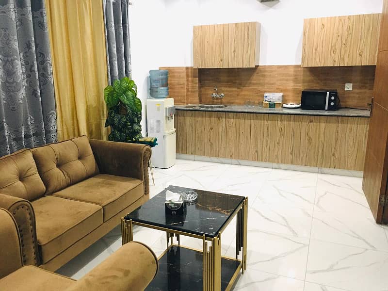 1 BED FULLY FURNISHED APARTMENT AVAILABLE FOR RENT IN BAHRIA TOWN SECTOR C 3