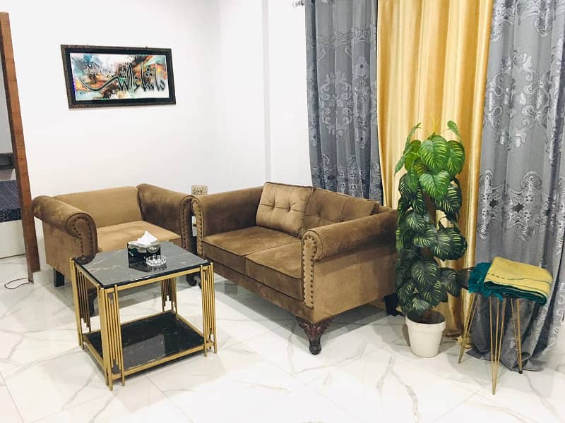 1 BED FULLY FURNISHED APARTMENT AVAILABLE FOR RENT IN BAHRIA TOWN SECTOR C 4