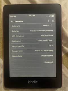 kindle paperwhite 10th generation  - Excellent condition