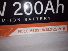 Lithium 12v 200ah battery