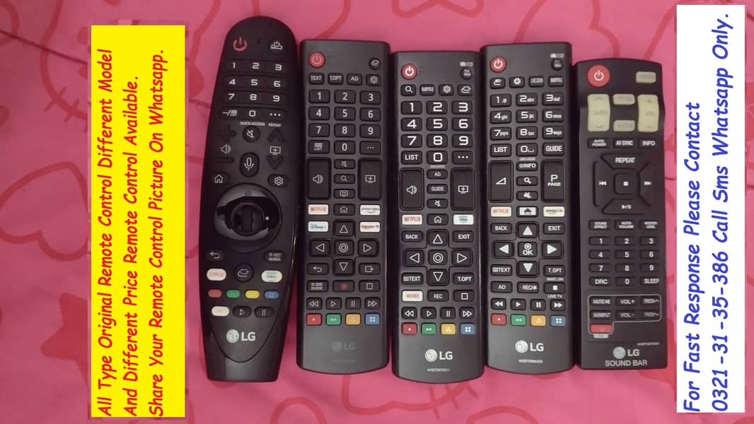 lg tcl hisenes original remote control 2