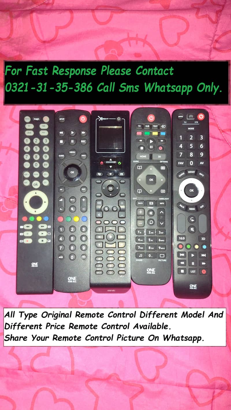 lg tcl hisenes original remote control 7