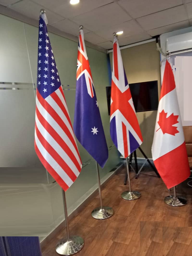 Country Flags & Custom Logo Flags,Visa Consultancy Office, USA UK Flag 4