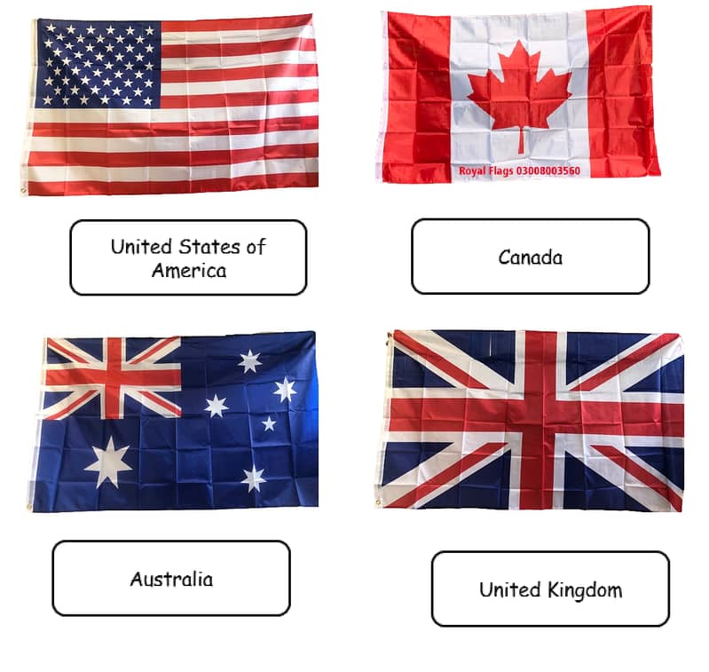 Country Flags & Custom Logo Flags,Visa Consultancy Office, USA UK Flag 3