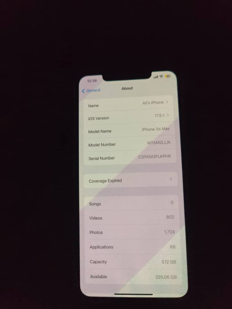 Iphone xs max 512 Gb scom sim working Pta non approve 2