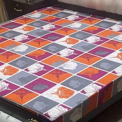 Cotton Printed Double Bed Mattress Cover 0