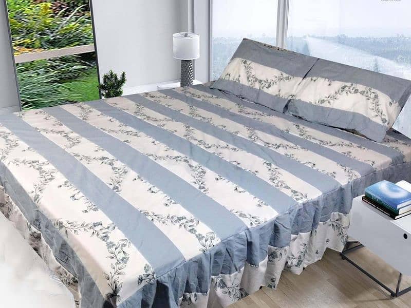 3 PCs cotton patchwork double bedsheet 0