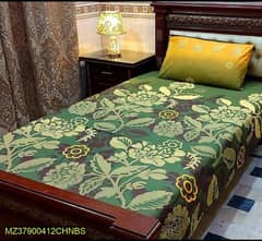 2 PCs cotton printed single Bedsheet