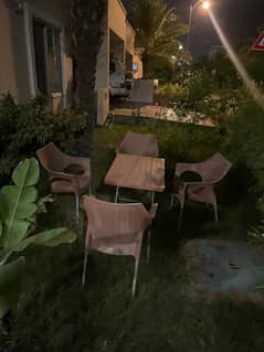 Four Boss Garden Chairs with Table