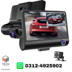 WDR Dashcam 3 Camera Lens Video Car DVR Full HD 1080P