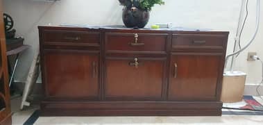 taali wood tv console and almari