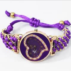 Bracelet Heart Shape Watch for women & girls