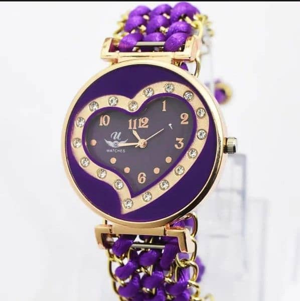 Bracelet Heart Shape Watch for women & girls 1