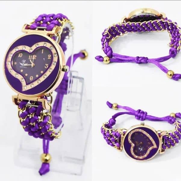 Bracelet Heart Shape Watch for women & girls 4