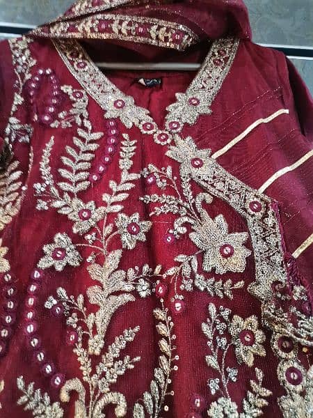 3 pc net gharara by shahposh 0