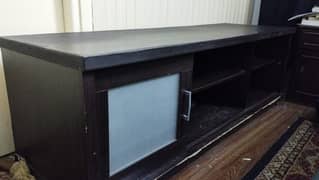 high quality tv console with leathr coating.