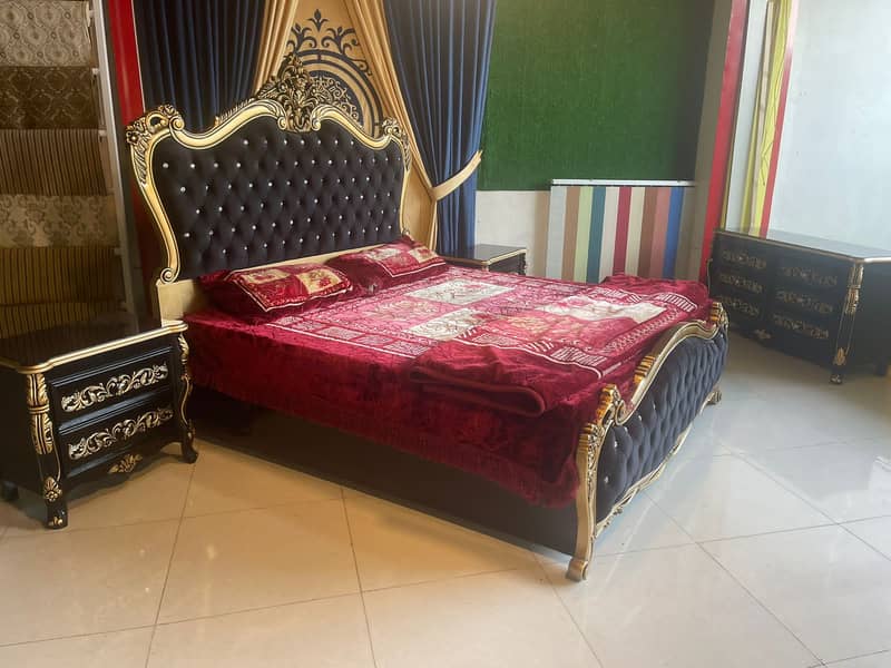 luxury bed/bedset/kingsize double bed/wooden bedset /dressing table 10