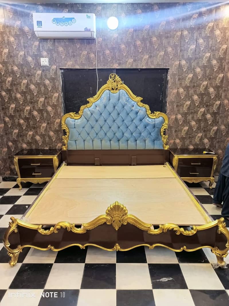 luxury bed/bedset/kingsize double bed/wooden bedset /dressing table 6