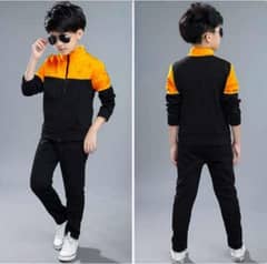 Boy's new design Fleece Plain Tracksuit