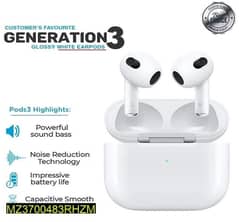 3rd generation airpod, white