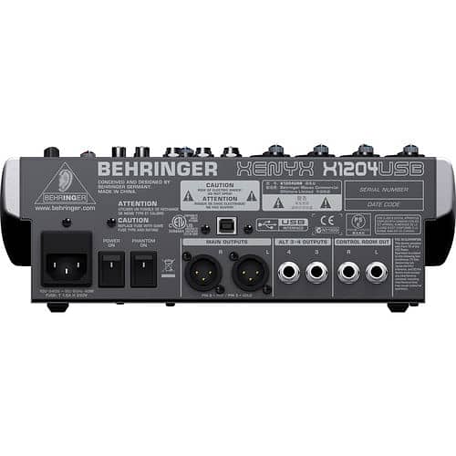 Behringer XENYX X1204USB – 12-Input USB Audio Mixer 2