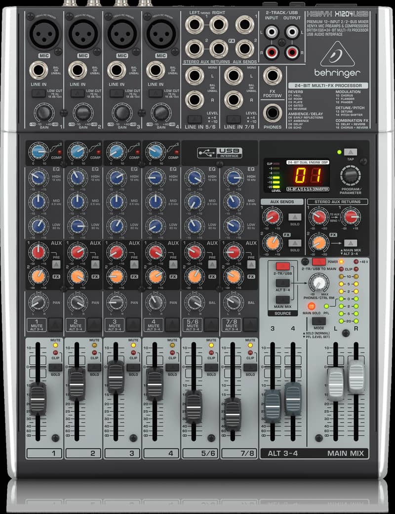 Behringer XENYX X1204USB – 12-Input USB Audio Mixer 4