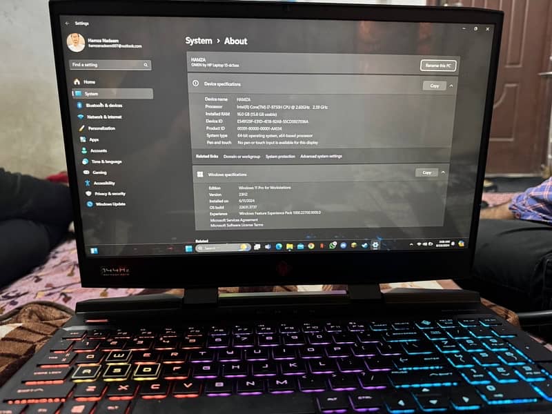 HP OMEN GAMING LAPTOP  i7-9th Generation 1