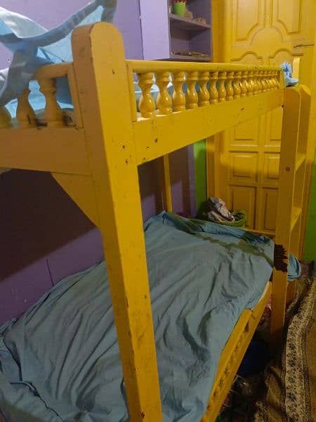 Used wooden bunk bed good condition. 3