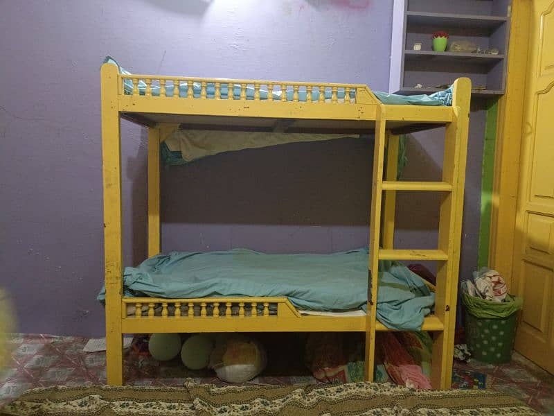 Used wooden bunk bed good condition. 7