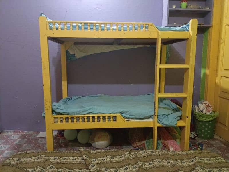 Used wooden bunk bed good condition. 9