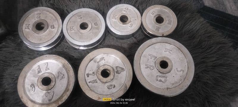 Gym plates almost new 2