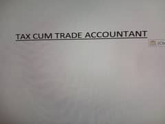 TAX CUM TRADE ACCOUNTANT