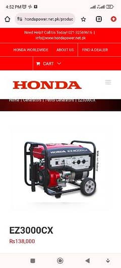 Honda generator 3 kv