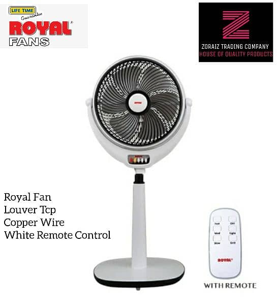 Royal Fan Louver Pedestal Remote Control Pure Copper 0