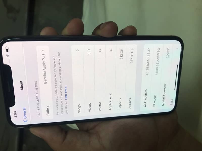 iphone XsMax Non-PTA ( Sim Working ) 512 GB 7