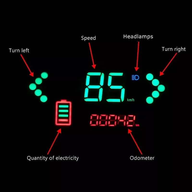 Speedometer / Universal Meter / Digital Display Speedometer 48-72V 2