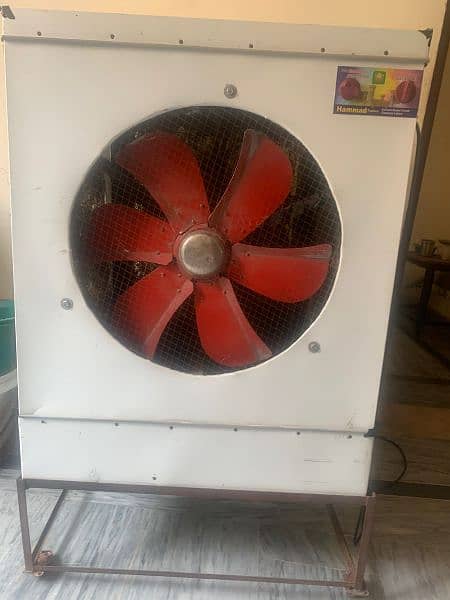 new air cooler with iron stand very good condition 1