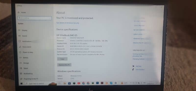 hp elitebook 840 g5 just like brand new 8