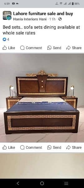 Double bed / Brass bed / bed set / furniture for sale 4